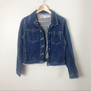Vintage | 90’s Cropped Denim Trucker Jacket S M